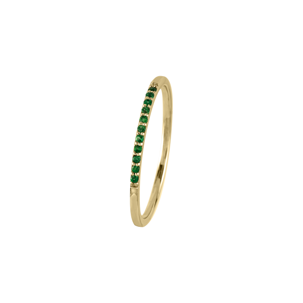 Jacques Lemans SE-R125F56 Damenring Ring Gr. 56 Sterlingsilber vergoldet mit Green Onyx